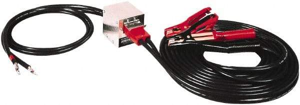 Associated Equipment - 25 Ft. Long, 500 Amperage Rating, Plug in Booster Cable - Black, 4 AWG Wire Guage - Industrial Tool & Supply