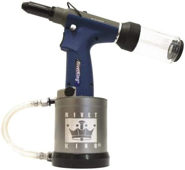 RivetKing - 3/16" Capacity, Air Riveter - 0.787" Long Stroke, 20" Inlet - Industrial Tool & Supply