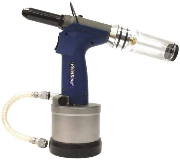 RivetKing - 5/32" Capacity, Air Riveter - 1mm Long Stroke, 20" Inlet - Industrial Tool & Supply