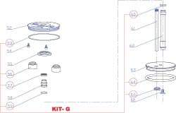 RivetKing - 3 to 6" Seal Kit for Rivet Tool - Includes O-Rings, Buffer, Seal Ring, Piston Ring - Industrial Tool & Supply