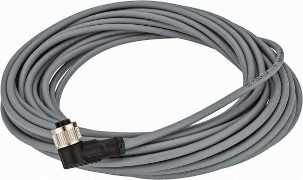 Telemecanique Sensors - 3 Amp, M12 4 Pin Elbowed Female Cordset Sensor and Receptacle - 250 VAC, 300 VDC, 10m Cable Length, IP67 Ingress Rating - Industrial Tool & Supply