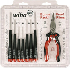 Wiha - 8 Piece Phillips & Slotted Screwdriver Set - Industrial Tool & Supply