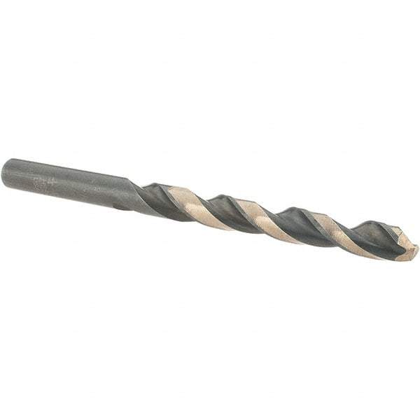 Value Collection - 1/4" 135° High Speed Steel Jobber Drill - Oxide/Gold Finish, Right Hand Cut, Spiral Flute, Straight Shank, 4" OAL, Split Point - Industrial Tool & Supply