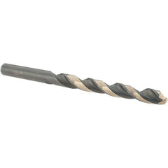 Value Collection - 1/4" 135° High Speed Steel Jobber Drill - Oxide/Gold Finish, Right Hand Cut, Spiral Flute, Straight Shank, 4" OAL, Split Point - Industrial Tool & Supply