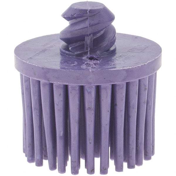 Value Collection - 1" 36 Grit Ceramic Straight Disc Brush - Very Coarse Grade, Type R Quick Change Connector, 3/4" Trim Length, 0.37" Arbor Hole - Industrial Tool & Supply