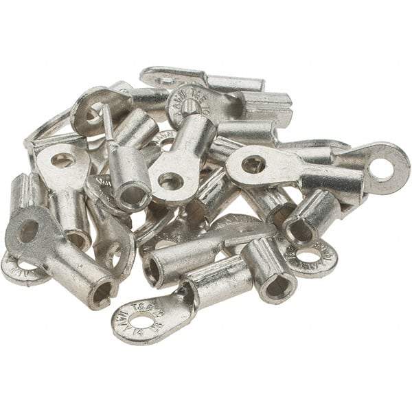 Value Collection - 9-7 AWG Noninsulated Crimp Connection Circular Ring Terminal - #10 Stud, Tin Plated Copper Contact - Industrial Tool & Supply
