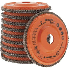 Value Collection - 40 Grit, 5" Disc Diam, 7/8" Center Hole, Type 28 Ceramic Flap Disc - 12,200 Max RPM, Coated - Industrial Tool & Supply