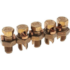 Value Collection - 10 to 6 AWG, Bronze Alloy, Split Bolt Connector - 15/32" Head Width - Industrial Tool & Supply