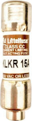 Value Collection - 600 VAC, 15 Amp, Fast-Acting Semiconductor/High Speed Fuse - 1-1/2" OAL, 200 (RMS Symmetrical) kA Rating, 13/32" Diam - Industrial Tool & Supply