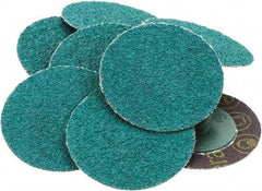 Value Collection - 2" Disc Diam, 50 Grit, Aluminum Oxide Quick Change Disc - Type R Attaching System, Coated, Green, Coarse Grade, 25,000 RPM, 264F Series - Industrial Tool & Supply