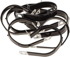 Value Collection - 2-1/2" Bundle Diam, 3/8" Hole, Steel Clamp - 3/4" Wide, Black - Industrial Tool & Supply