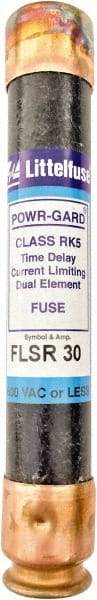 Value Collection - 300 VDC, 600 VAC, 30 Amp, Time Delay General Purpose Fuse - 200 kA Rating - Industrial Tool & Supply