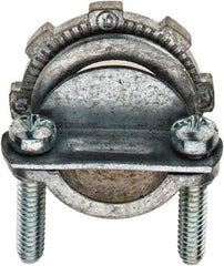 Value Collection - 1/2" Trade, Die Cast Zinc Squeeze Clamp Straight Conduit Connector - Industrial Tool & Supply