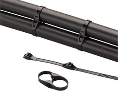 Value Collection - 11" Long Black Nylon Standard Cable Tie - 100 Lb Tensile Strength, 1/2" Thick - Industrial Tool & Supply