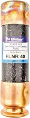 Value Collection - 125 VDC, 250 VAC, 40 Amp, Time Delay General Purpose Fuse - 3" OAL, 200 kA Rating, 13/16" Diam - Industrial Tool & Supply