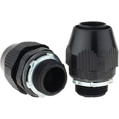 Value Collection - 1" Trade, Plastic Threaded Straight Liquidtight Conduit Connector - Industrial Tool & Supply