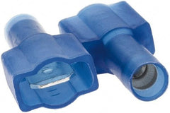 Value Collection - 16 to 14 AWG, Nylon, Fully Insulated, Male Wire Disconnect - 1/4" Wide Tab, Blue - Industrial Tool & Supply