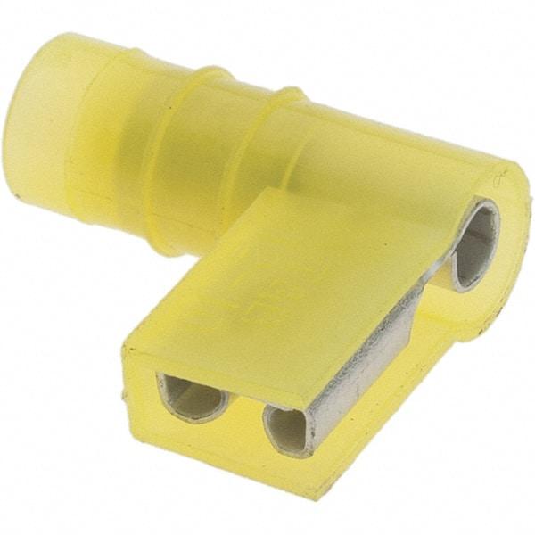 Value Collection - 12 to 10 AWG, Nylon, Fully Insulated, Female Wire Disconnect - 1/4" Wide Tab, Yellow, CSA Certified, UL Listed - Industrial Tool & Supply
