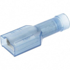Value Collection - 16 to 14 AWG, Nylon, Fully Insulated, Female Wire Disconnect - 1/4" Wide Tab, Blue, CSA Certified, UL Listed - Industrial Tool & Supply