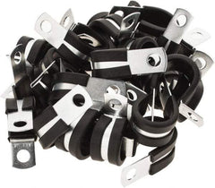Value Collection - 5/8" Bundle Diam, 1/2" Hole, Steel Clamp - 1/2" Wide, Black - Industrial Tool & Supply
