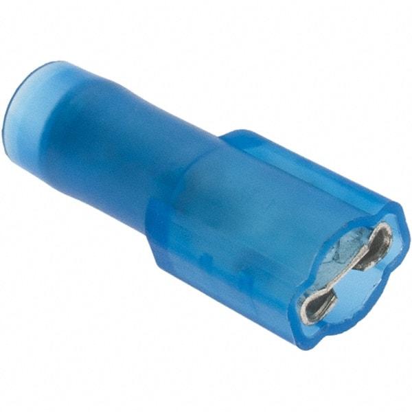 Value Collection - 16 to 14 AWG, Fully Insulated, Female Wire Disconnect - 3/16" Wide Tab, Blue, CSA Certified, UL Listed - Industrial Tool & Supply