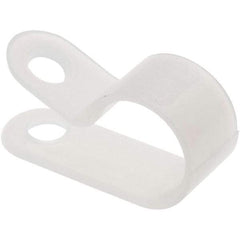 Value Collection - 3/8" Bundle Diam, 0.167" Hole, Nylon Clamp - White - Industrial Tool & Supply