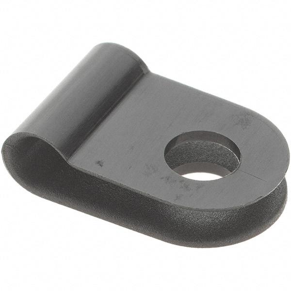Value Collection - 1/8" Bundle Diam, 0.167" Hole, Nylon Clamp - Black - Industrial Tool & Supply