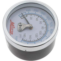 Value Collection - 2" Dial, 1/4 Thread, 0-160 Scale Range, Pressure Gauge - Back Connection Mount - Industrial Tool & Supply