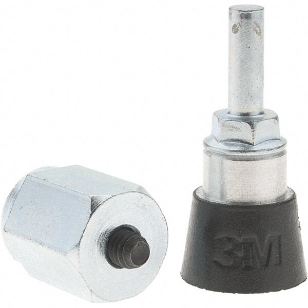 Value Collection - 1" Diam Quick-Change Disc Backing Pad - 1/4" Shank Diam, Medium Density, 30,000 RPM - Industrial Tool & Supply