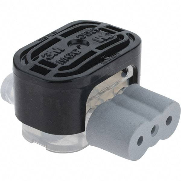 Value Collection - 20 to 12 AWG, Black, IDC, Pigtail Quick Splice Connector - Industrial Tool & Supply