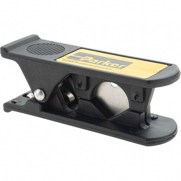Parker - 1/8" to 1/2" Pipe Capacity, Tube & Pipe Cutter - Cuts Nylon, Polyurethane, Polyethylene & Most Other Plastic Tubing, 3-1/16" OAL - Industrial Tool & Supply