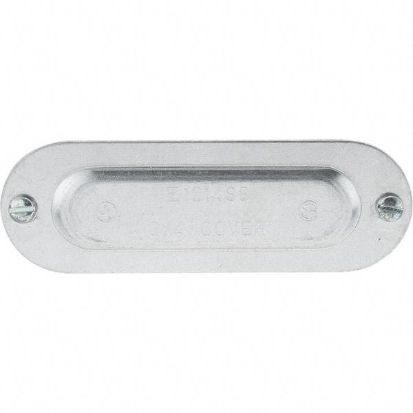 Value Collection - 3/4" Trade, Aluminum Conduit Body Cover Plate - Use with Conduit & Conduit Fittings, Service Entrance Connectors - Industrial Tool & Supply