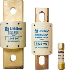 Value Collection - 450 VDC, 500 VAC, 600 Amp, Fast-Acting Semiconductor/High Speed Fuse - Bolt-on Mount, 4-15/32" OAL, 20 at DC, 200 at AC kA Rating, 2" Diam - Industrial Tool & Supply