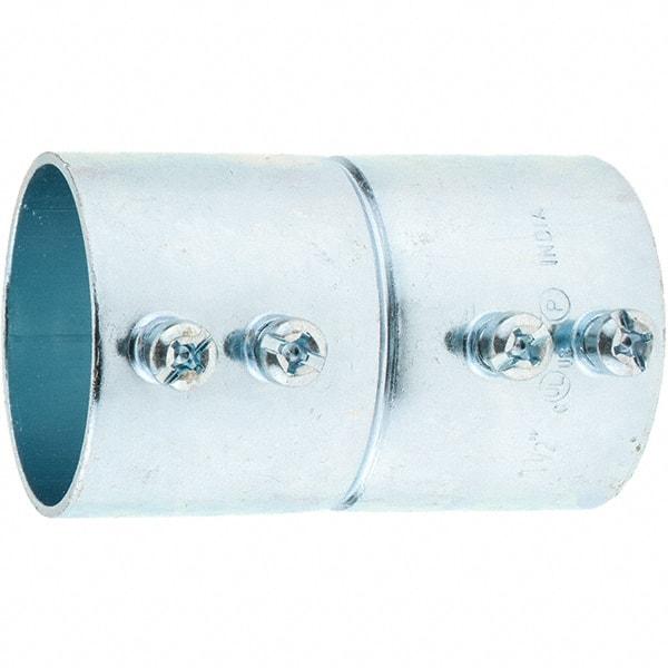 Value Collection - 1-1/2" Trade, Steel Set Screw EMT Conduit Coupling - Industrial Tool & Supply