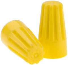 Value Collection - 1, 14 + & 1, 18 to 3, 12 AWG, 1,000 Volt (Lighting) & 600 Volt (Building Wire), Corrosion Resistant & Flame Retardant, Standard Twist on Wire Connector - Yellow, 221°F - Industrial Tool & Supply