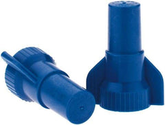 Value Collection - 16 to 14 AWG, 300 & 600 Volt, Wing Twist on Wire Connector - Blue, 221°F - Industrial Tool & Supply