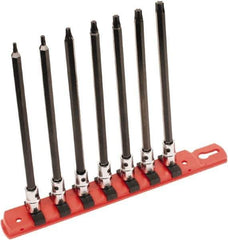Wiha - 7 Piece 1/4" Drive Torx Bit Socket Set - T10 to T40 Torx - Industrial Tool & Supply