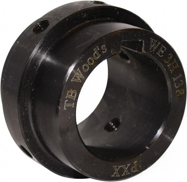 TB Wood's - 2-1/8" Bore, 1/2" x 1/4" Keyway Width x Depth, 4.48" Hub, WE20 Flexible Coupling Shaft Hub - 4.48" OD, 2.06" OAL, Steel, Type BTS - Industrial Tool & Supply