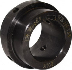 TB Wood's - 5/8" Bore, 3/16" x 3/32" Keyway Width x Depth, 1.85" Hub, WE2 Flexible Coupling Shaft Hub - 1.85" OD, 0.94" OAL, Steel, Type BTS - Industrial Tool & Supply