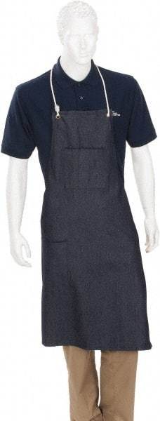 PIP - 28 x 38" General Purpose Bib Apron - Denim, Blue - Industrial Tool & Supply