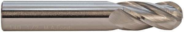 M.A. Ford - 1.5mm, 6mm LOC, 3mm Shank Diam, 38mm OAL, 4 Flute, Solid Carbide Square End Mill - Single End, ALtima Finish, 30° Helix, Centercutting, Right Hand Cut, Right Hand Flute, Series 140 - Industrial Tool & Supply