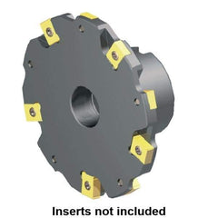 Kennametal - Shell Mount Connection, 0.2362" Cutting Width, 1.6929" Depth of Cut, 160mm Cutter Diam, 1.5748" Hole Diam, 8 Tooth Indexable Slotting Cutter - 90° LN Toolholder, LNE 1235... Insert - Industrial Tool & Supply