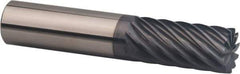 SGS - 3/4", 1-5/8" LOC, 3/4" Shank Diam, 4" OAL, 11 Flute, Solid Carbide Square End Mill - Single End, AlTiN Finish, Spiral Flute, 35° Helix, Centercutting, Right Hand Cut, Right Hand Flute, Series 66 - Industrial Tool & Supply