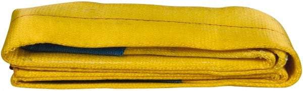 Value Collection - 6' Long x 3" Wide, 4,800 Lb Vertical Capacity, 1 Ply, Polyester Web Sling - 3,800 Lb Choker Capacity, with Eye & Eye (Flat) - Industrial Tool & Supply