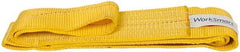 Value Collection - 6' Long x 4" Wide, 6,400 Lb Vertical Capacity, 1 Ply, Polyester Web Sling - 5,000 Lb Choker Capacity, with Eye & Eye (Flat) - Industrial Tool & Supply