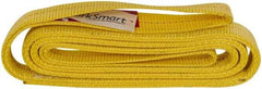 Value Collection - 8' Long x 2" Wide, 6,400 Lb Vertical Capacity, 2 Ply, Polyester Web Sling - 5,000 Lb Choker Capacity, with Eye & Eye (Flat) - Industrial Tool & Supply