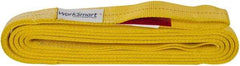 Value Collection - 16' Long x 2" Wide, 6,400 Lb Vertical Capacity, 2 Ply, Polyester Web Sling - 5,000 Lb Choker Capacity, with Eye & Eye (Flat) - Industrial Tool & Supply
