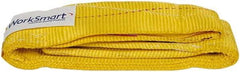Value Collection - 3' Long x 3" Wide, 8,600 Lb Vertical Capacity, 2 Ply, Polyester Web Sling - 6,900 Lb Choker Capacity, with Eye & Eye (Flat) - Industrial Tool & Supply