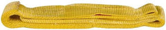 Value Collection - 4' Long x 3" Wide, 8,600 Lb Vertical Capacity, 2 Ply, Polyester Web Sling - 6,900 Lb Choker Capacity, with Eye & Eye (Flat) - Industrial Tool & Supply