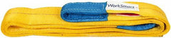 Value Collection - 8' Long x 3" Wide, 8,600 Lb Vertical Capacity, 2 Ply, Polyester Web Sling - 6,900 Lb Choker Capacity, with Eye & Eye (Flat) - Industrial Tool & Supply